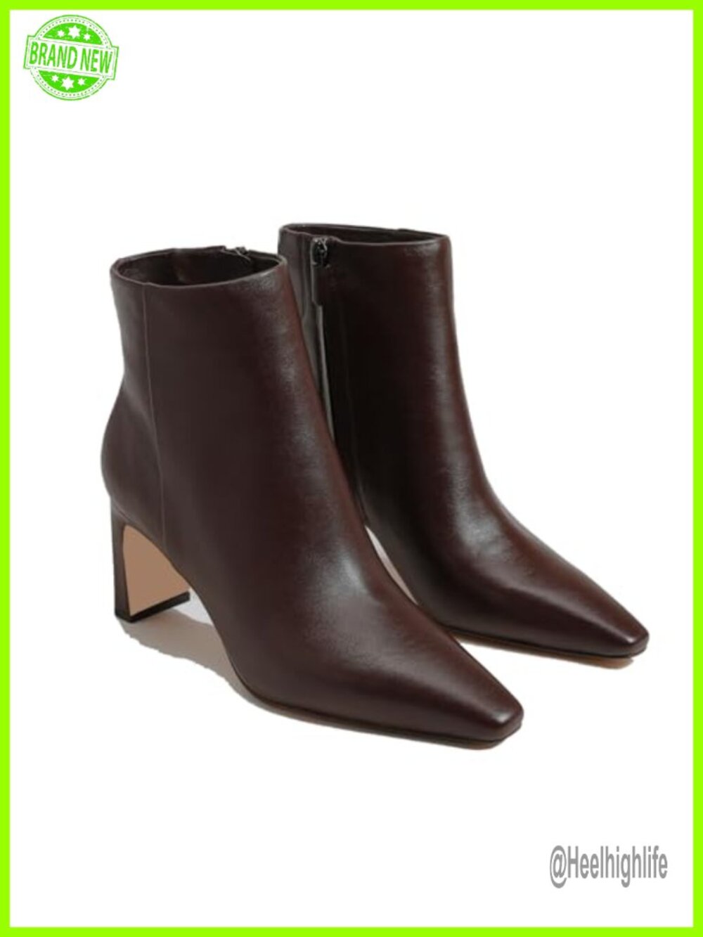 Women's Ankle Boots Chunky Low Heel Square Toe Faux Leather Booties Side Zip